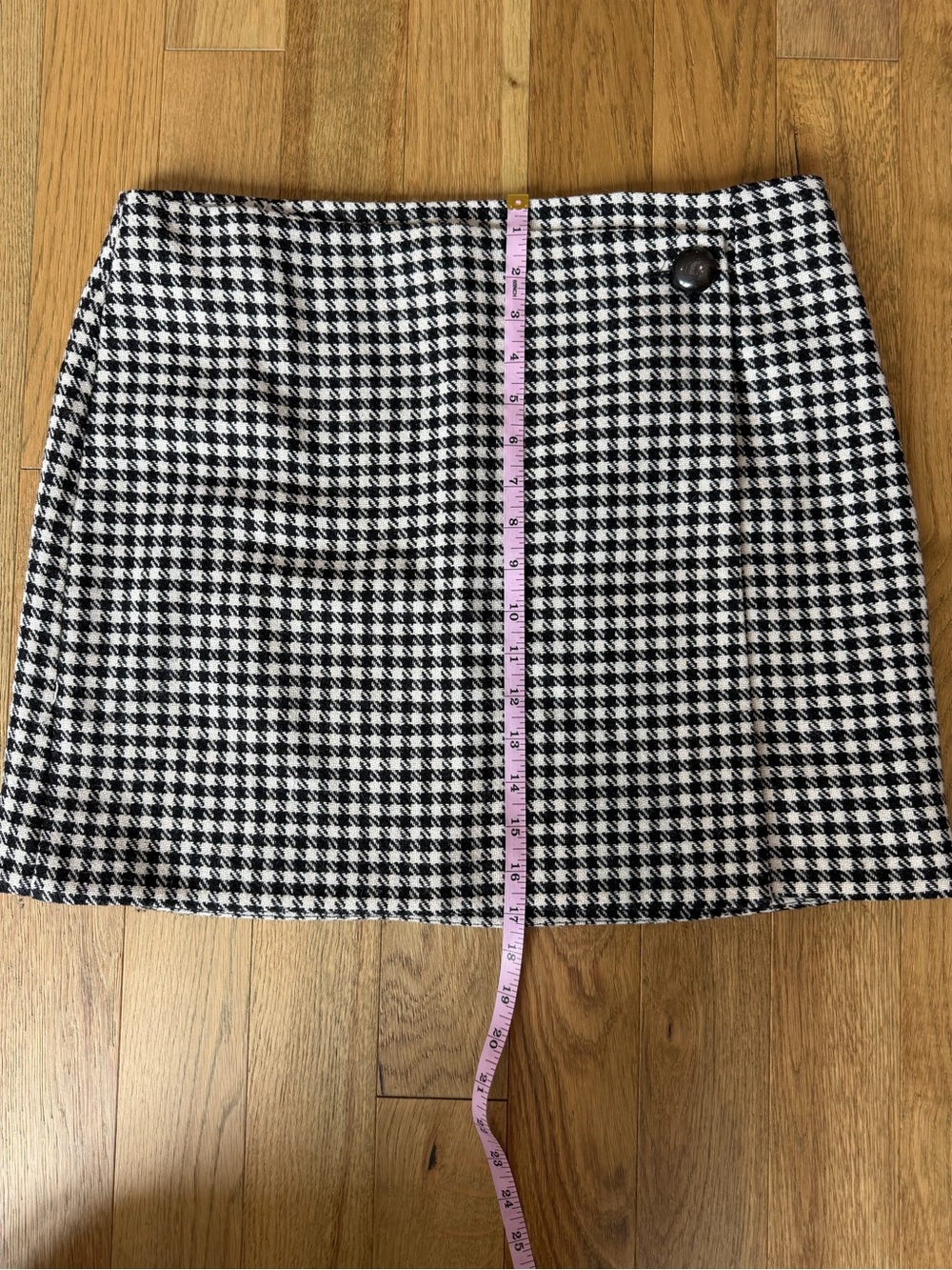 Sezane Laure Houndstooth Skirt – Black/Ecru – Size 42 - Picture 9 of 12